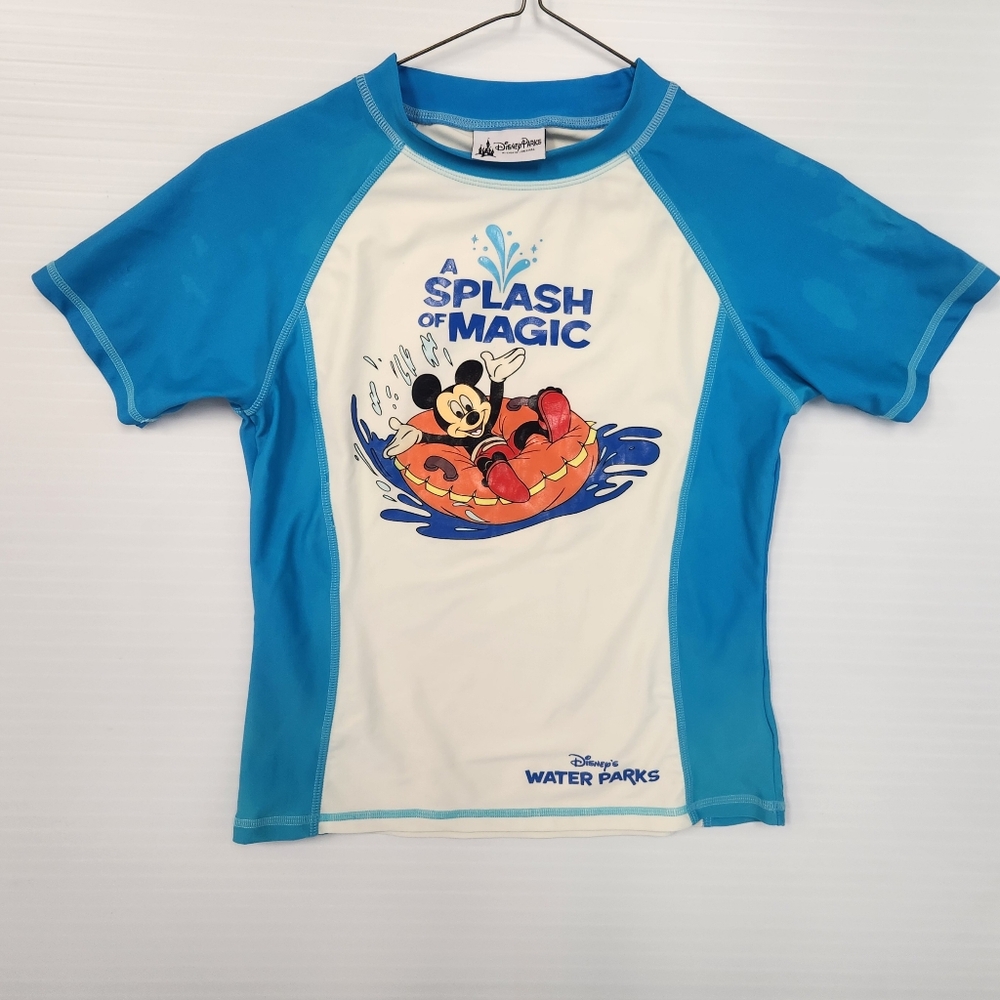 Disney Water Parks Authentic Original Youth Small Splash Of Magic Rash Guard Top